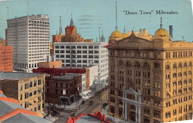 MILWAUKEE WI~DOWN TOWN-PARK-SOLDIERS-HOSPITAL-GALLERY~1910s LOT OF 6 POSTCARDS
