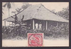 Postcard, BELGIAN CONGO, African village