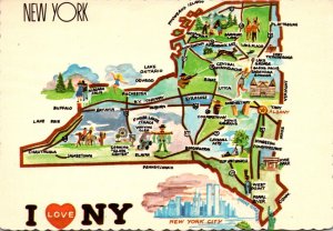 New York Map I Love New York