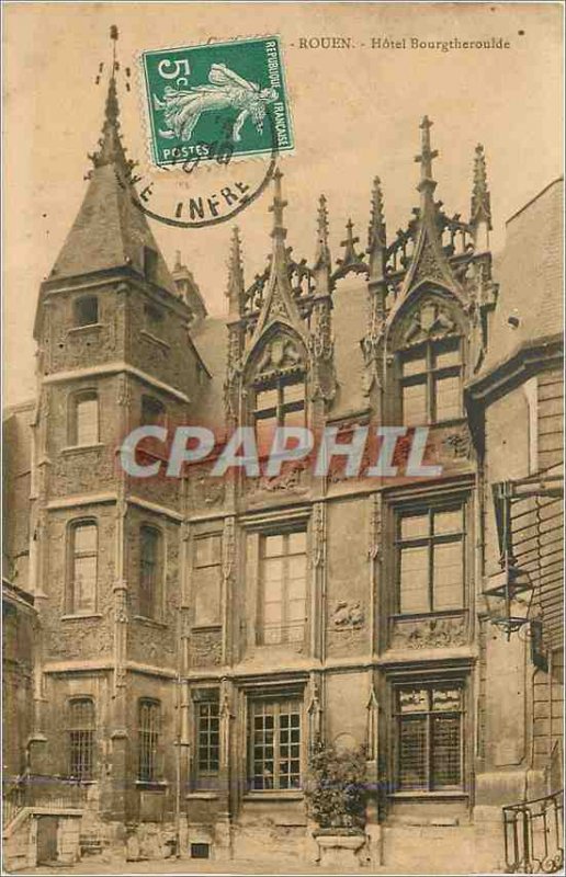 Postcard Old Hotel Bourgtheroulde Rouen