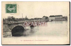 Old Postcard Saumaur Cessart Bridge and the Loire