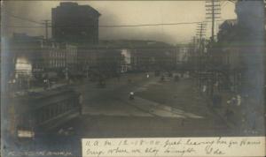 Reading PA Penn Square Trolley 1905 Used Real Photo Postcard