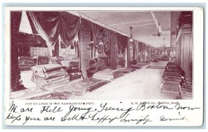 c1906 Aisle In Mammoth Rug Dept. Carpets Curtains Boston Massachusetts Postcard