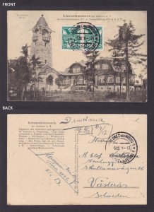 Postcard CZECHIA, Smržovka, Lookout tower Cerna Studnice
