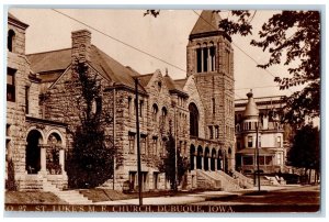 c1950 St. Luke's Methodist Episcopal Church Chapel Dubuque Iowa Vintage Postcard