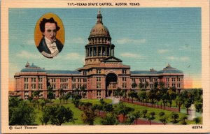 Texas State Capitol Austin Texas Linen Postcard C036