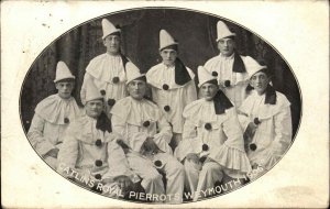 Weymouth Dorset Clowns  Vaudeville CATLIN'S ROYAL PIERROTS c1900s Postcard