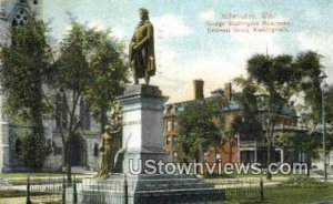 George Washington Monument - MIlwaukee, Wisconsin WI Postcard