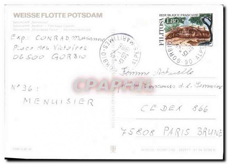 Modern Postcard Weisse Flotte Potsdam Boat