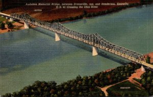 Indiana Evansville Audubon Memorial Bridge Between Evansville and Henderson K...