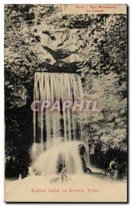 Paris Old Postcard Park montsouris Cascade (advertisement Cotton iodine Dr. M...