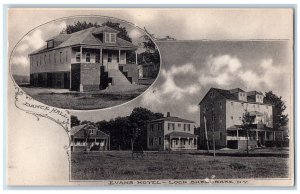 c1910 Evans Hotel Multi-View Loch Sheldrake New York NY Antique Vintage Postcard