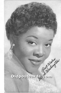 Dinah Washington Non Postcard Backing Unused 