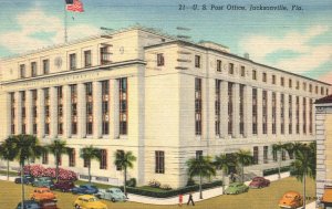 Vintage Postcard 1952 US Post Office Building Jacksonville Florida FL Structure