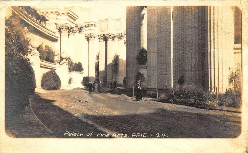 San Francisco CA Palace of Fine Arts P.P.I.E #24 Special Stamp RPPC Postcard