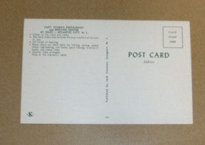 POSTCARD UNUSED CAPT. STARN'S RESTAURANT & BOATING CTR. ATLANTIC CITY, N.J.