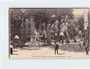 Postcard Place et rue de l Intendance Toulon France