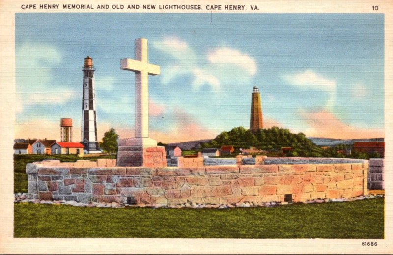 Virginia Cape Henry The Cape Henry Memorial and Old & New Lighthouses