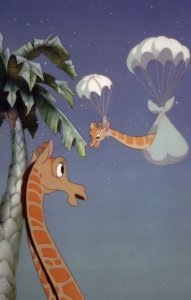 Dumbo Giraffe Film Scene Disney Cartoon Frame Movie Postcard