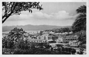 AERIAL VIEW OF SUVA FIJI POSTCARD (c. 1920s)