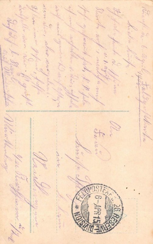 L076 Germany 1915 Artilery WWI field postcard