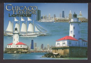 Michigan Chicago Harbor Lighthouse built in 1893 - Cont'l