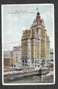 2 Vintage Postcards Wells Bldg Pabst Bldg Milwaukee WI