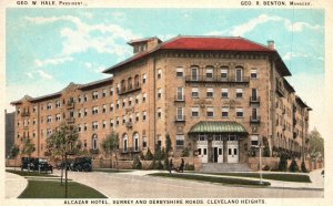 Cleveland OH-Ohio, 1925 Alcazar Hotel Survey & Derbyshire Roads Vintage Postcard