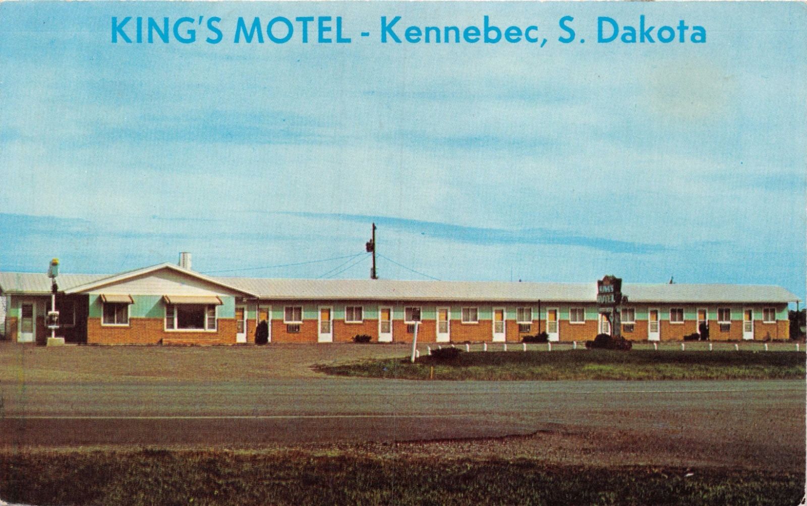 kennebec south dakota king s motel at interchange on i 90 postcard hippostcard