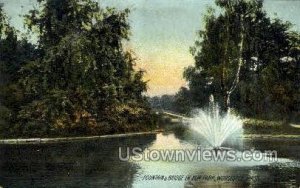 Fountain & Bridge, Elm Park - Worcester, Massachusetts MA