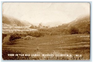 1920 View In The Bad Lands McKenzie County North Dakota ND RPPC Photo Postcard