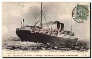 Old Postcard Boat Marine Chicago Trade Co. Generale Transatlantique