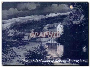 Old Postcard From Around Montlucon Lavault Ste Anne Night