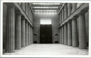 The Parthenon, Interior View, Nashville, Tennessee RPPC 1950s