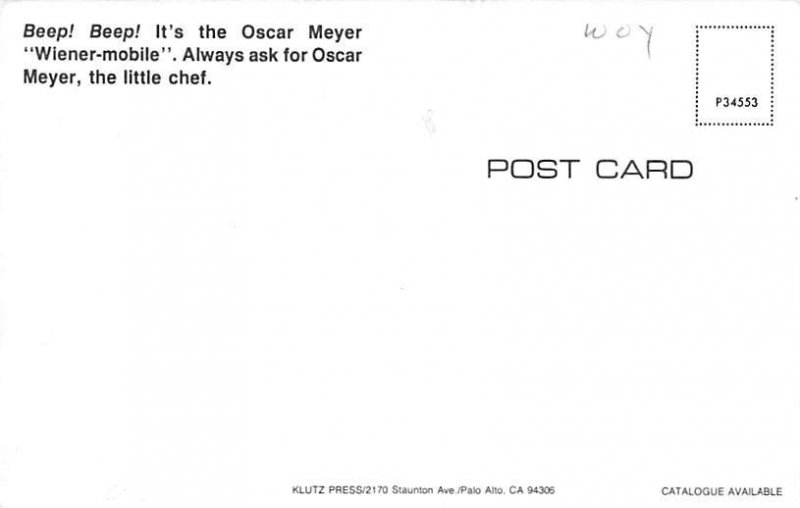 Oscar Meyer wieners Advertising Unused 