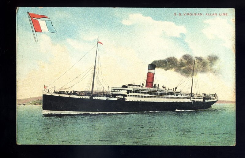 LS3657 - UK Liner - Allan Line - Virginian - Artist U/K - postcard