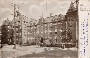 Newark NJ St. Michael's Hospital Postcard G62 *as is