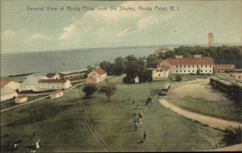 Rocky Point RI Birdseye From Shutes c1910 Postcard - Rotograph