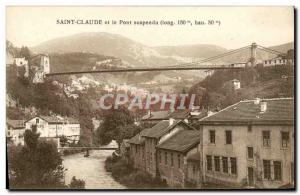 Old Postcard St. Claude and the Suspension Bridge