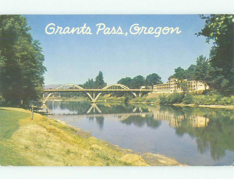 Pre-1980 BRIDGE SCENE Grants Pass Oregon OR HJ0667