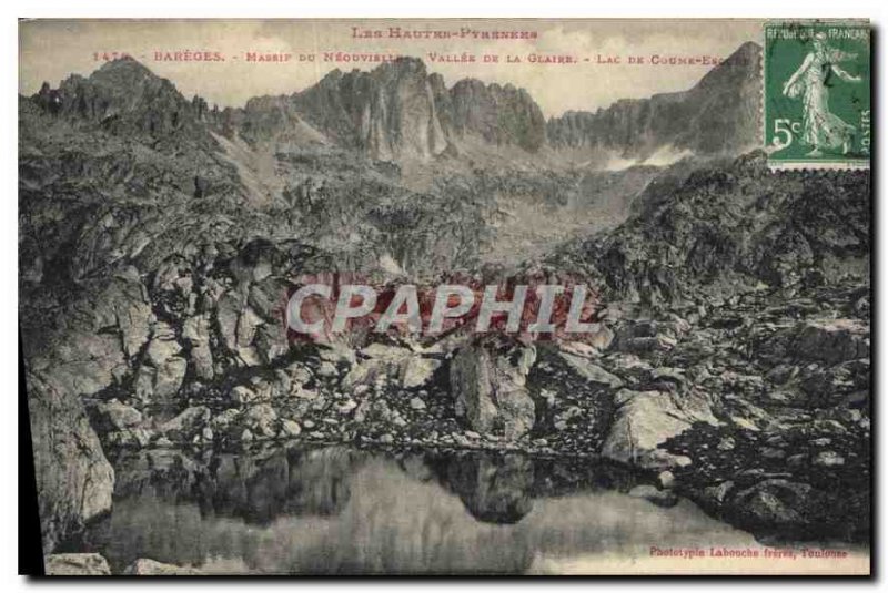 Postcard Old Bareges Massif Neouvielle Vallee Mucus Lake Coume Escure