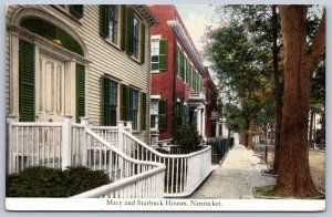 K30/ Nantucket Island Massachusetts Postcard c1910 Macy and Starbuck Houses 335