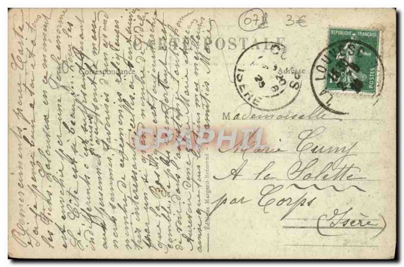 Old Postcard Louvesc View A Travers les Sapins