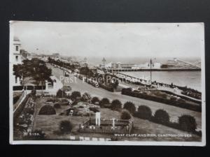 Essex CLACTON ON SEA West Cliff & Pier shows ROLLER COASTER Old RP by H. Coates