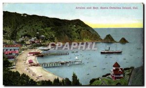 Old Postcard USA Avalon Bay and Santa Catalina Island, California