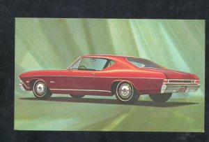 1968 CHEVROLET CHEVELLE '68 CHEVY MALIBU CAR DEALER ADVERTISING POSTCARD