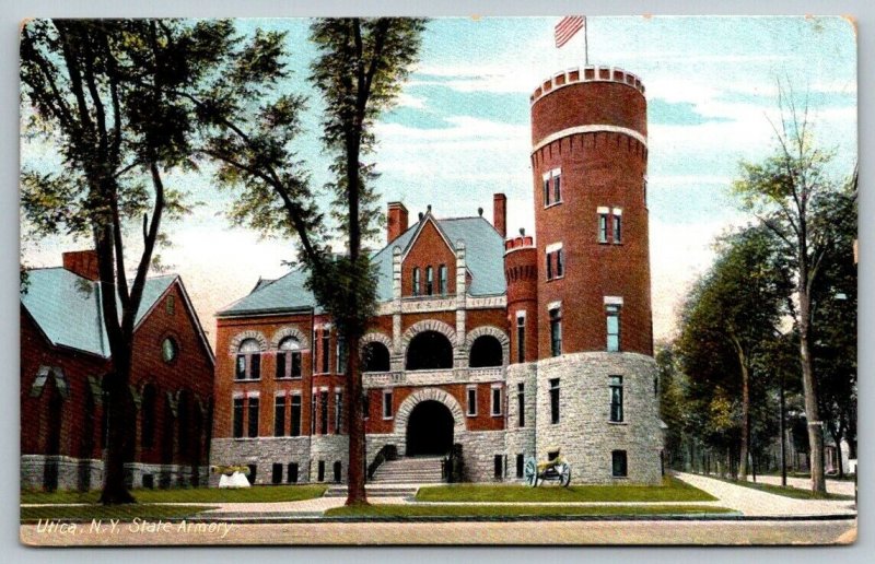 State Armory  Utica  New York  Postcard  1909