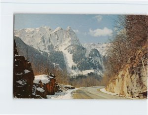 Postcard Mount Index as viewed from Stevens Pass Highway, Washington