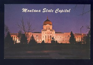 Helena, Montana/MT Postcard, State Capitol Building At Night