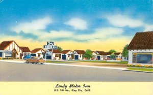 King City, California LINDY MOTOR INN Roadside Monterey Co Vintage Postcard '50s